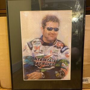 Framed Bobby Labonte NASCAR Art Print.